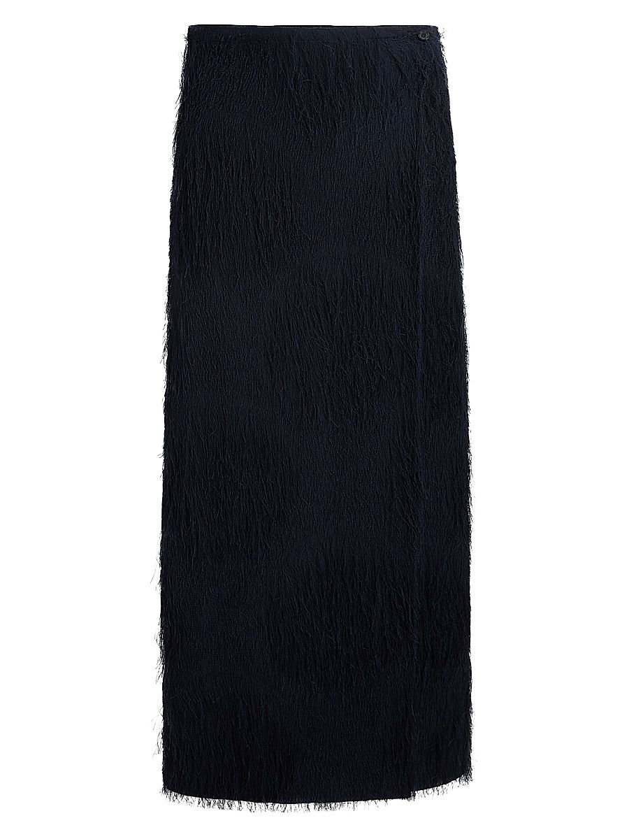 Women's Quinn Fringe Maxi Skirt - Dark Navy - Size 10