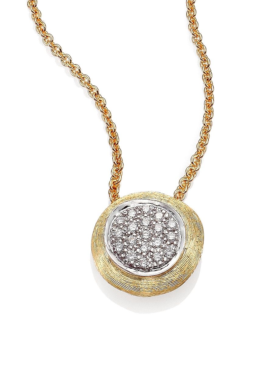 Women's Delicati Diamond, 18K Yellow & White Gold Pendant Necklace - Gold