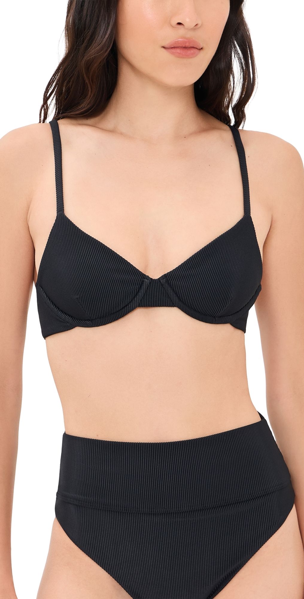 Beach Riot Camilla Bikini Top Black M