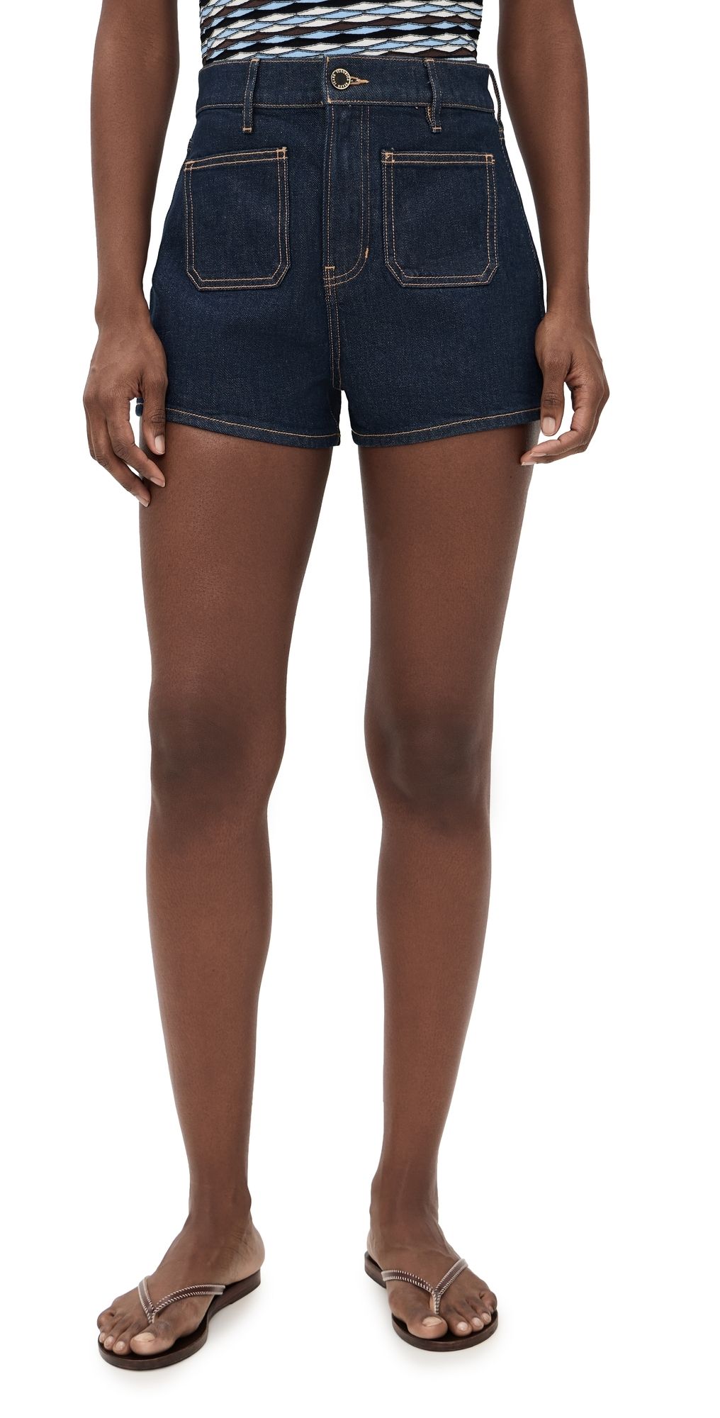 Veronica Beard Jean Elijah Shorts Indigo Rinse 28