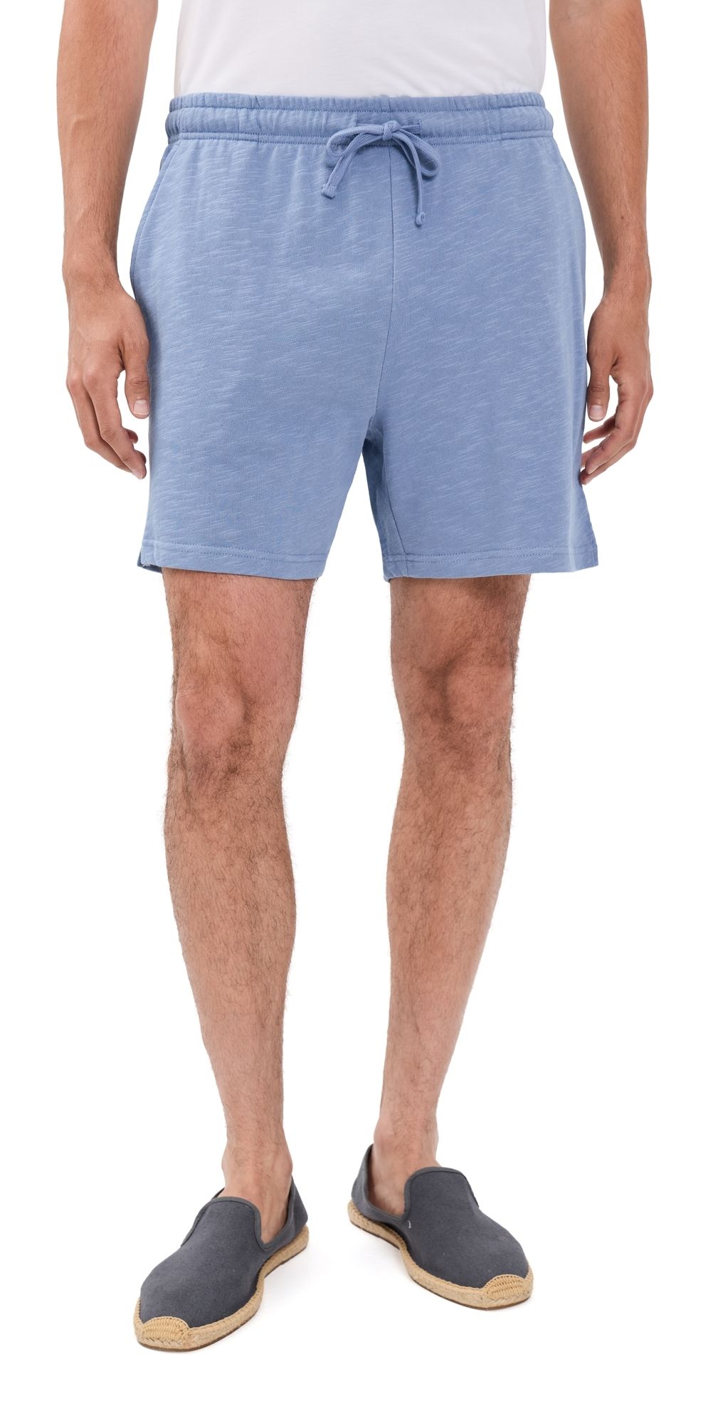 Onia Slub Terry Pull On Shorts Soft Blue S