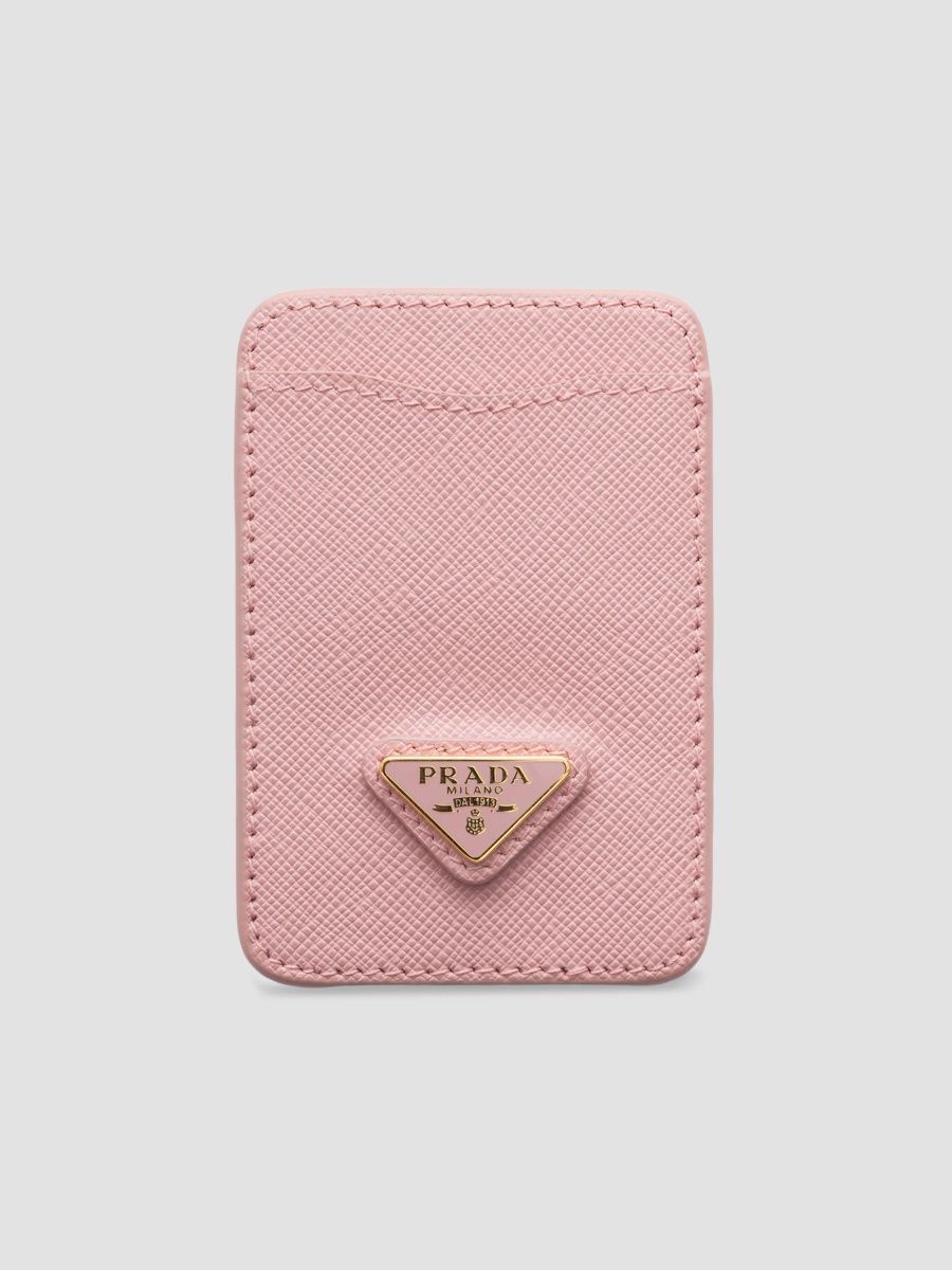 Prada Women's Saffiano Leather Card Holder - Pink