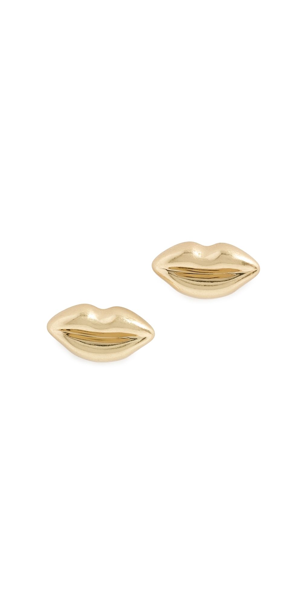 Clare V. Lips Stud Earrings Vintage Gold One Size