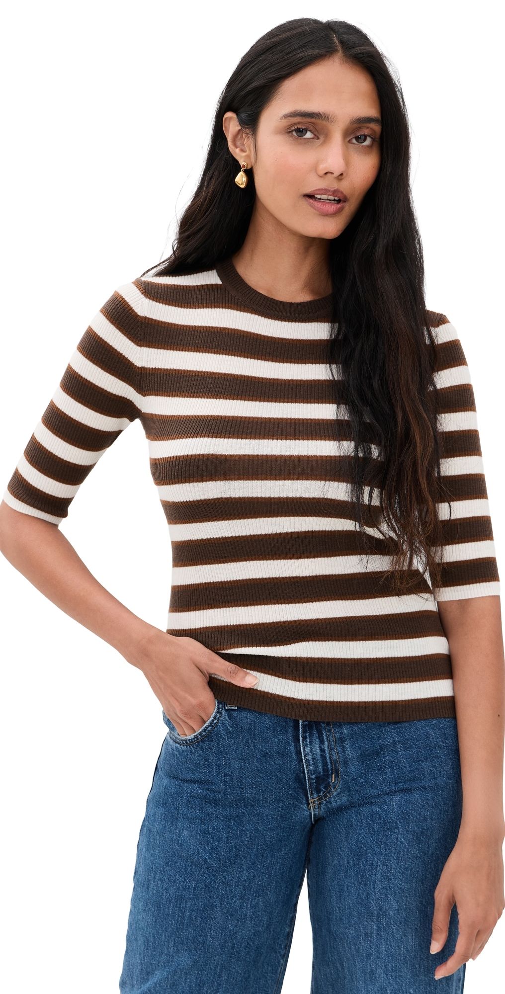 Favorite Daughter The Amelia Crew Neck Top Gst S