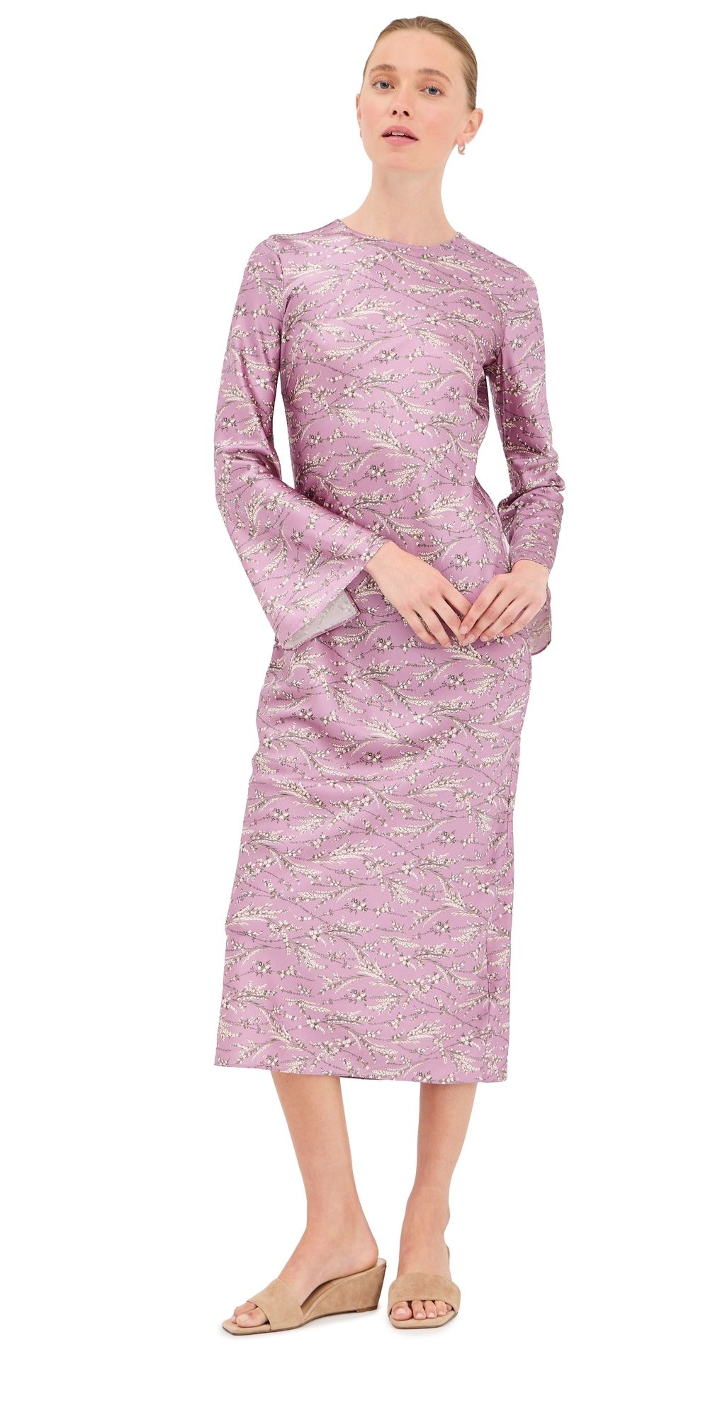 Veronica Beard Midi Gemma Dress Orchid Haze Multi 12
