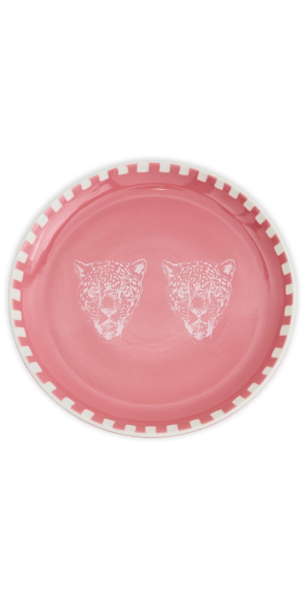 Carolina K Tiger Appetizer Plate Pink One Size