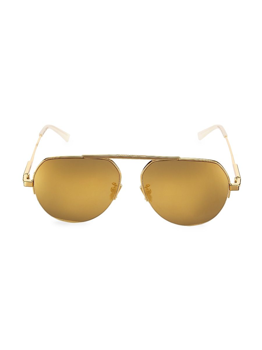 Women's Minimalist 58MM Pilot Sunglasses - Gold