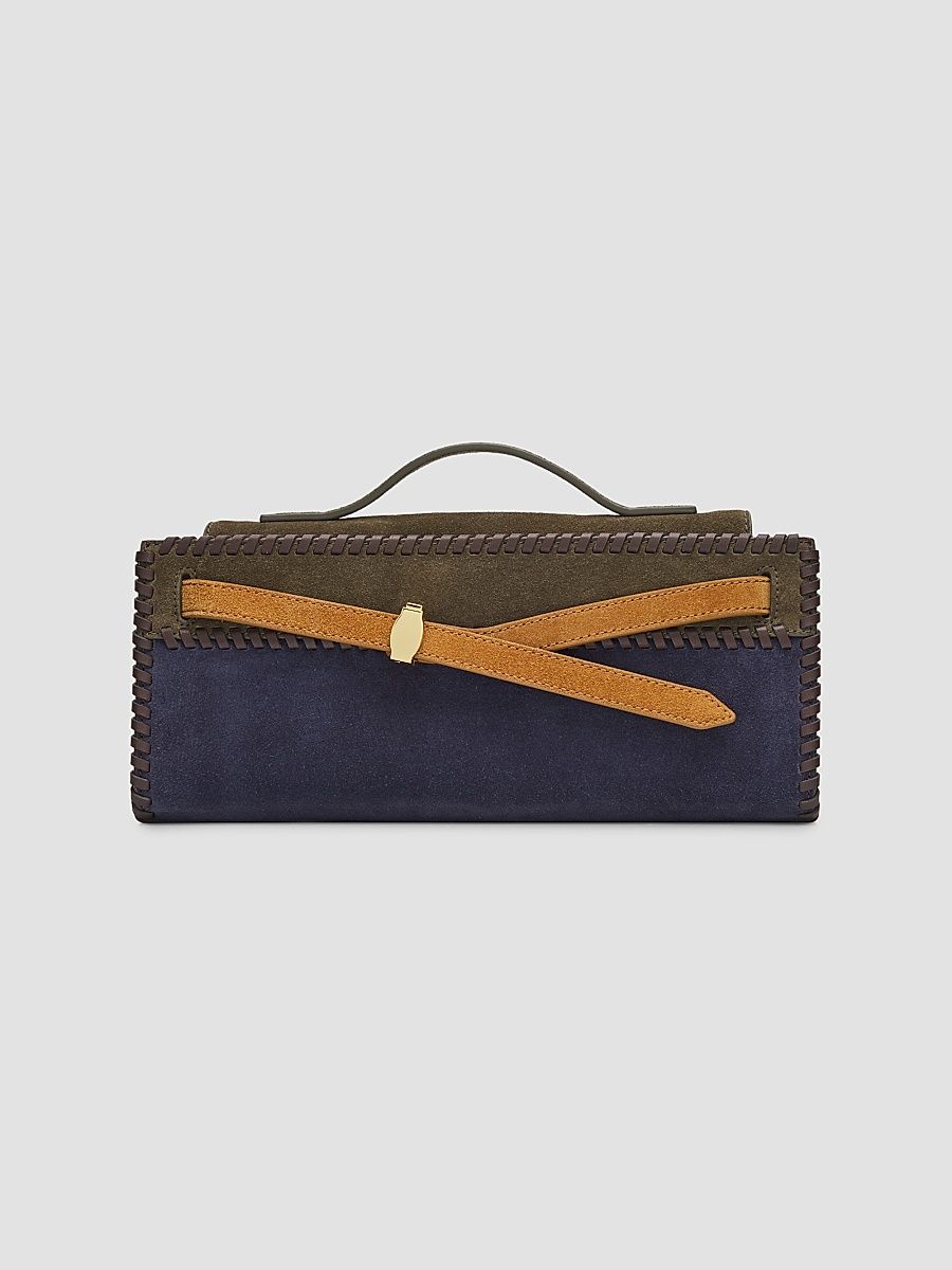 Women's Dash Colorblocked Suede Structured Handbag - Cypress Multi