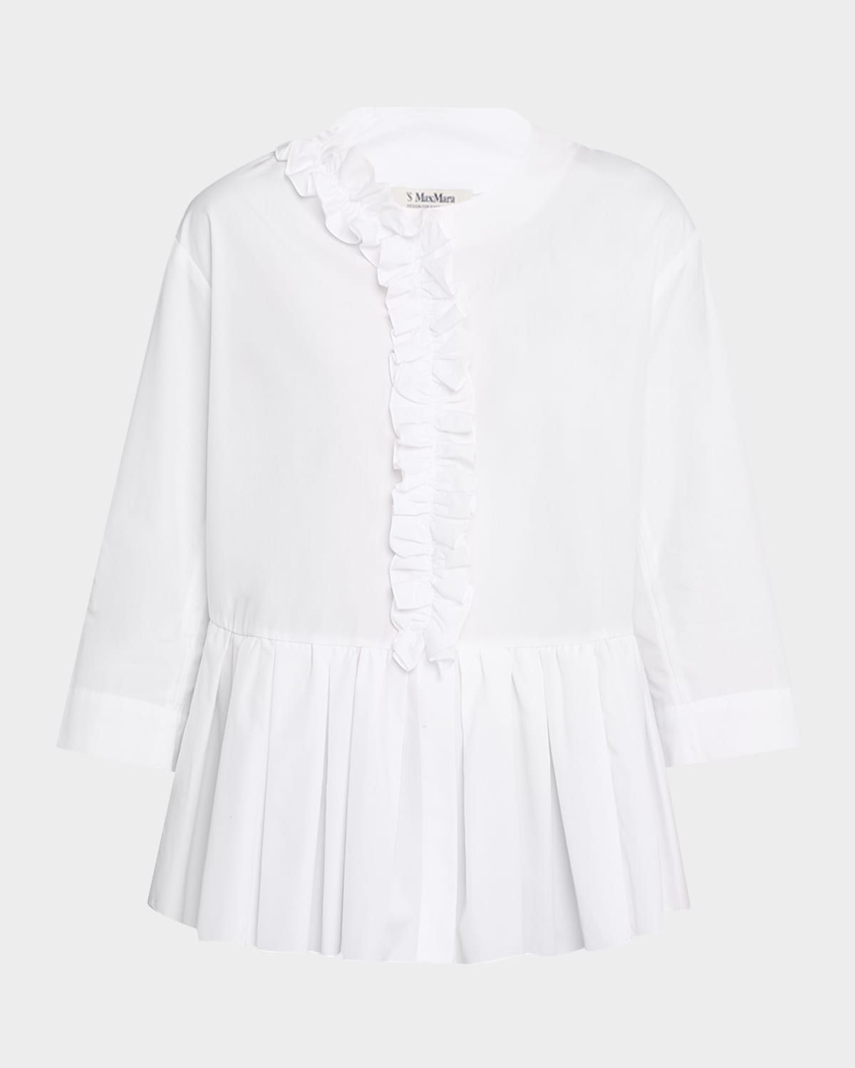 Musa Ruffle Pleated Peplum Top