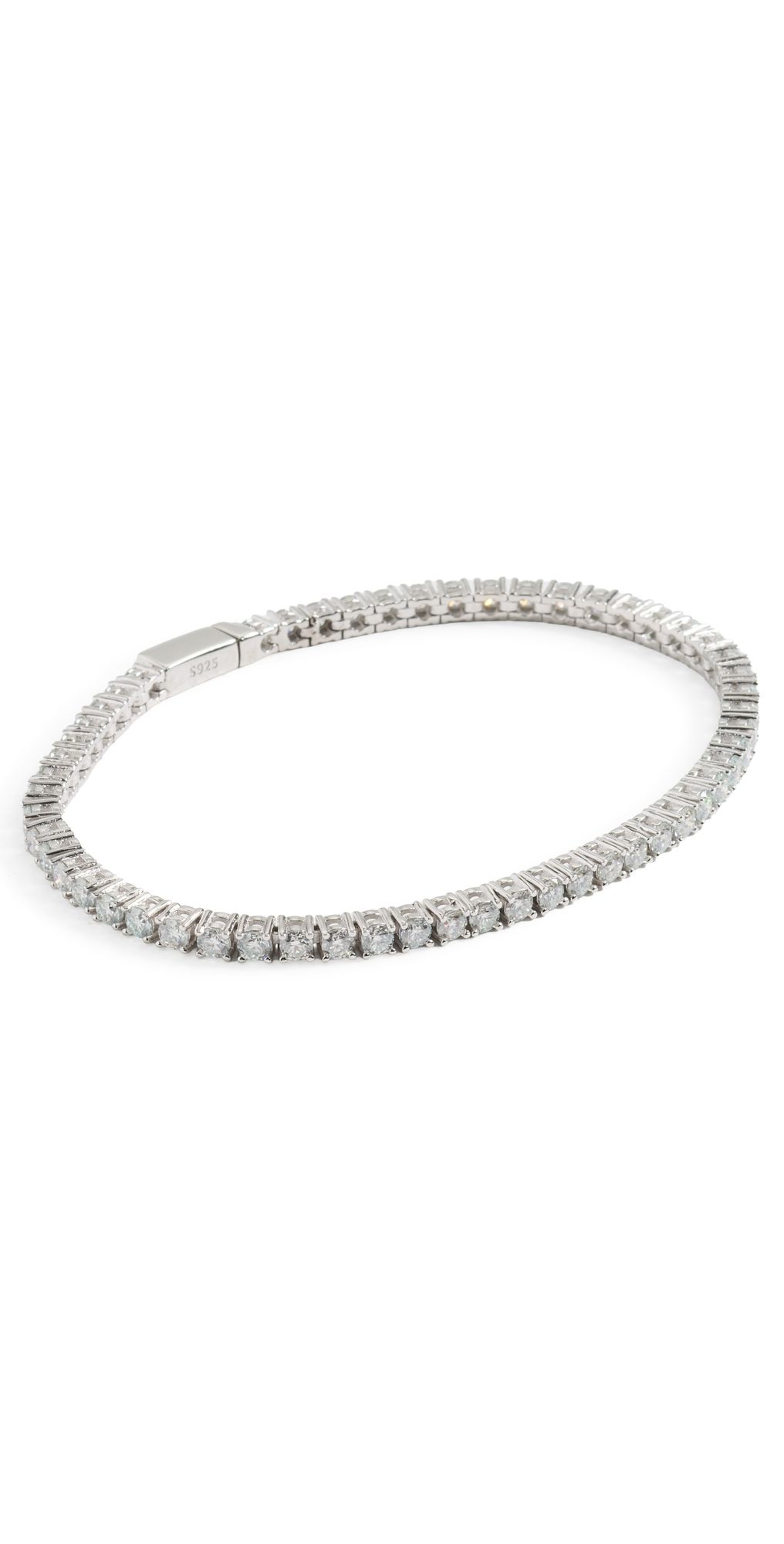 Heaven Mayhem Moissanite Tennis Bracelet Silver One Size