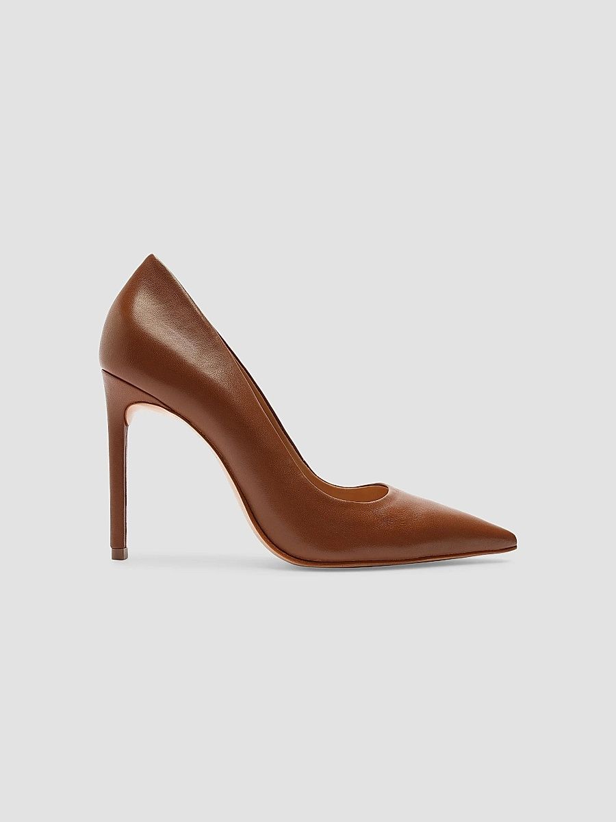 Schutz Women's Lou 100MM Leather Stiletto Pumps - Wood - Size 11