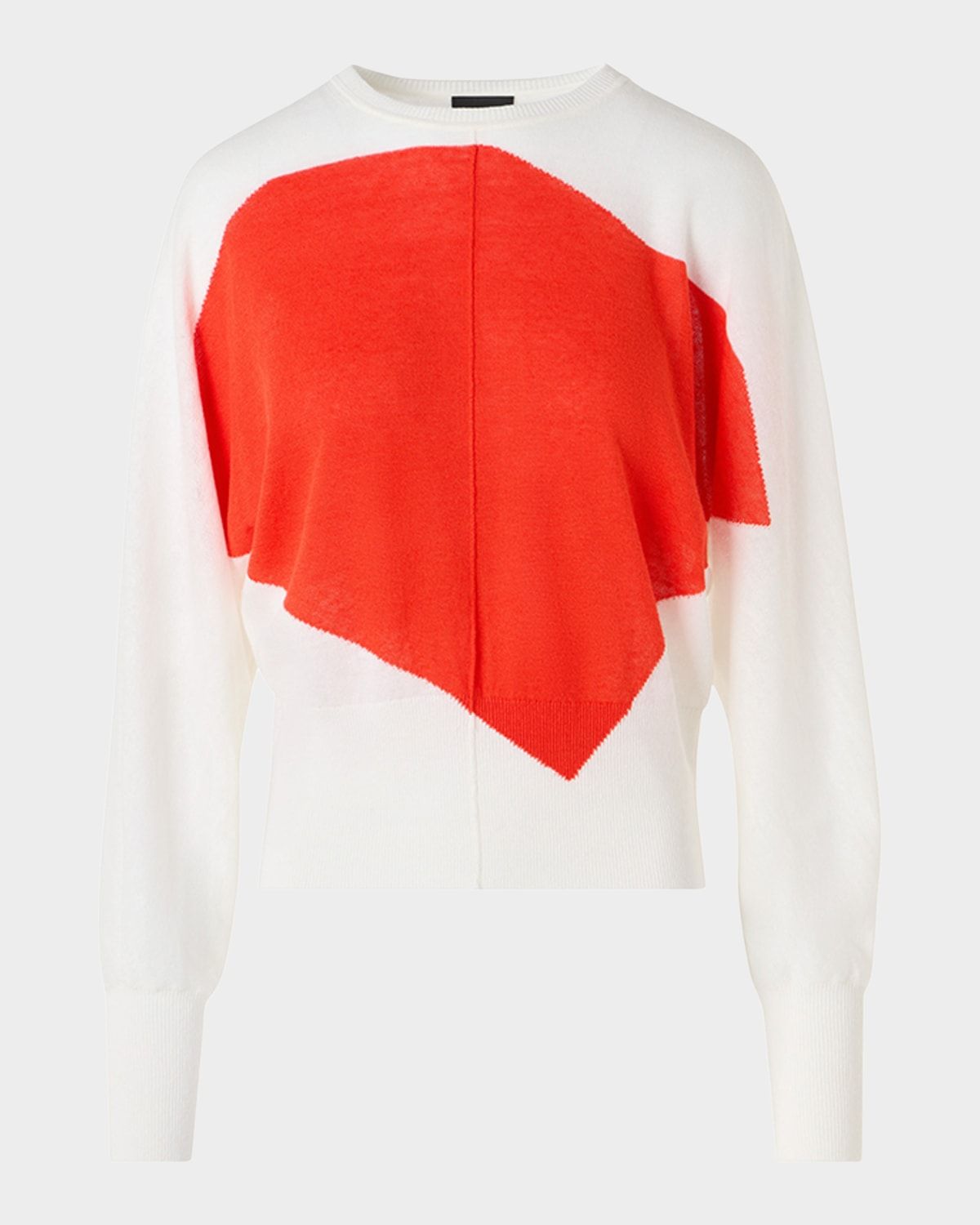 Polygon Intarsia Linen-Cotton Sweater