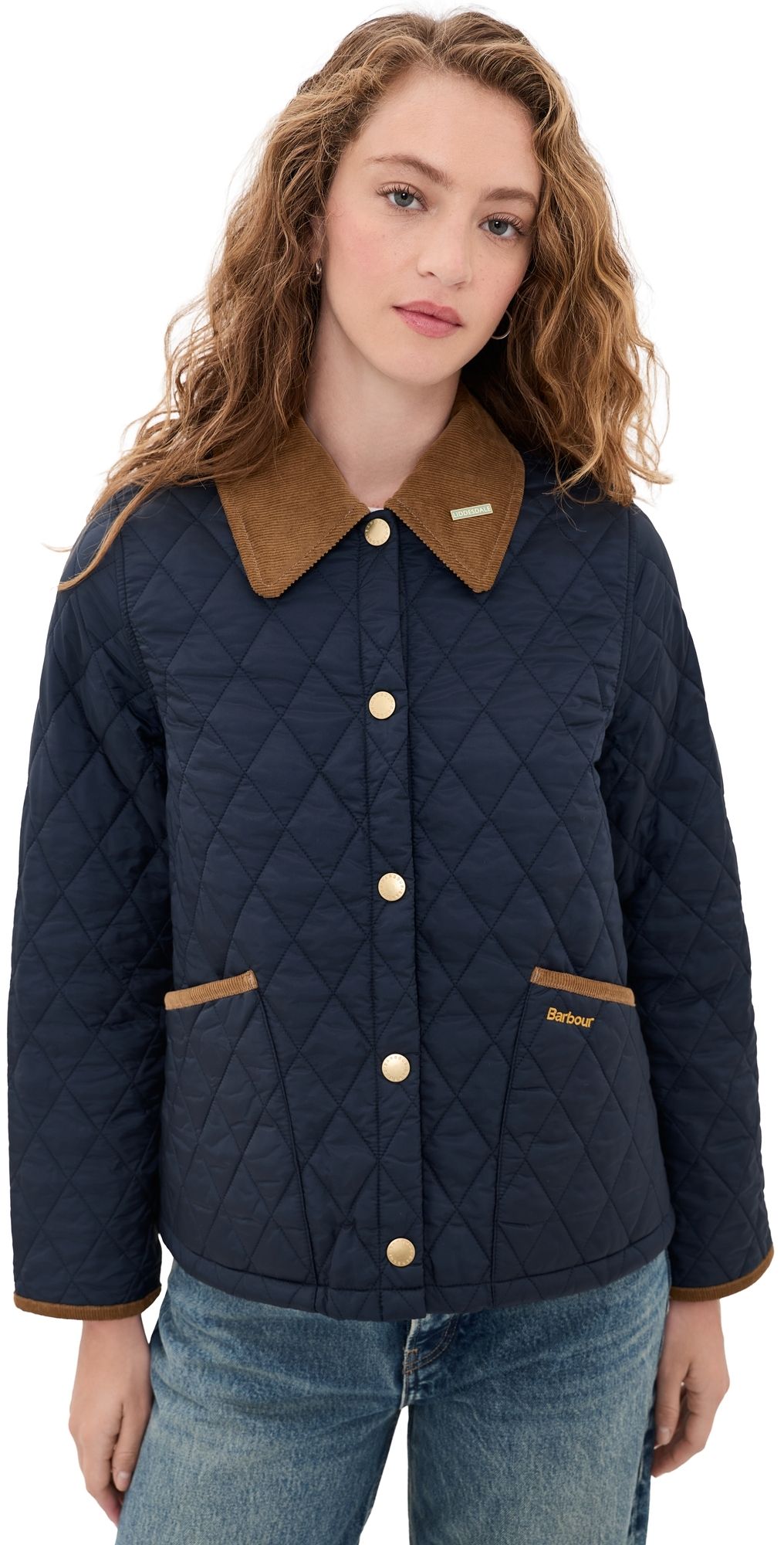 Barbour Icons Cropped Liddesdale Quilted Jacket Dark Navy/Birchwood 4