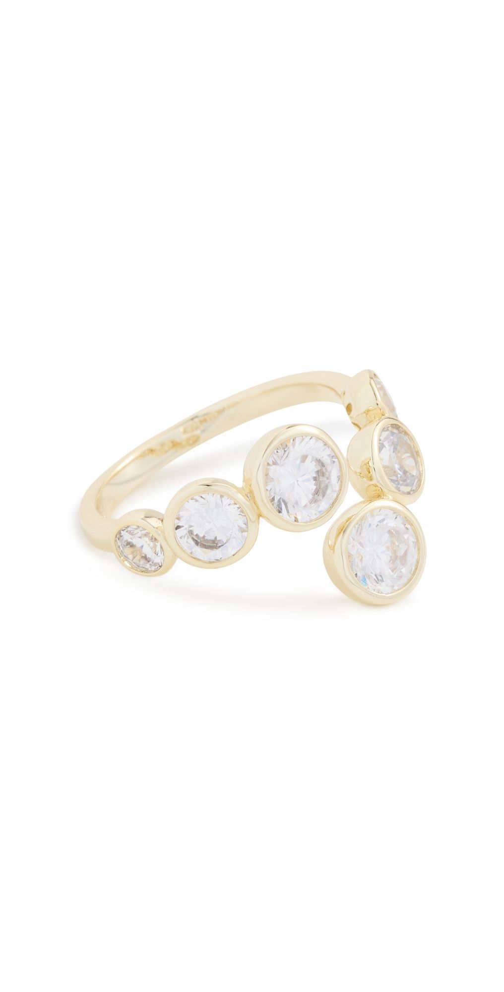 SHASHI Voluta Adjustable Ring Gold 6