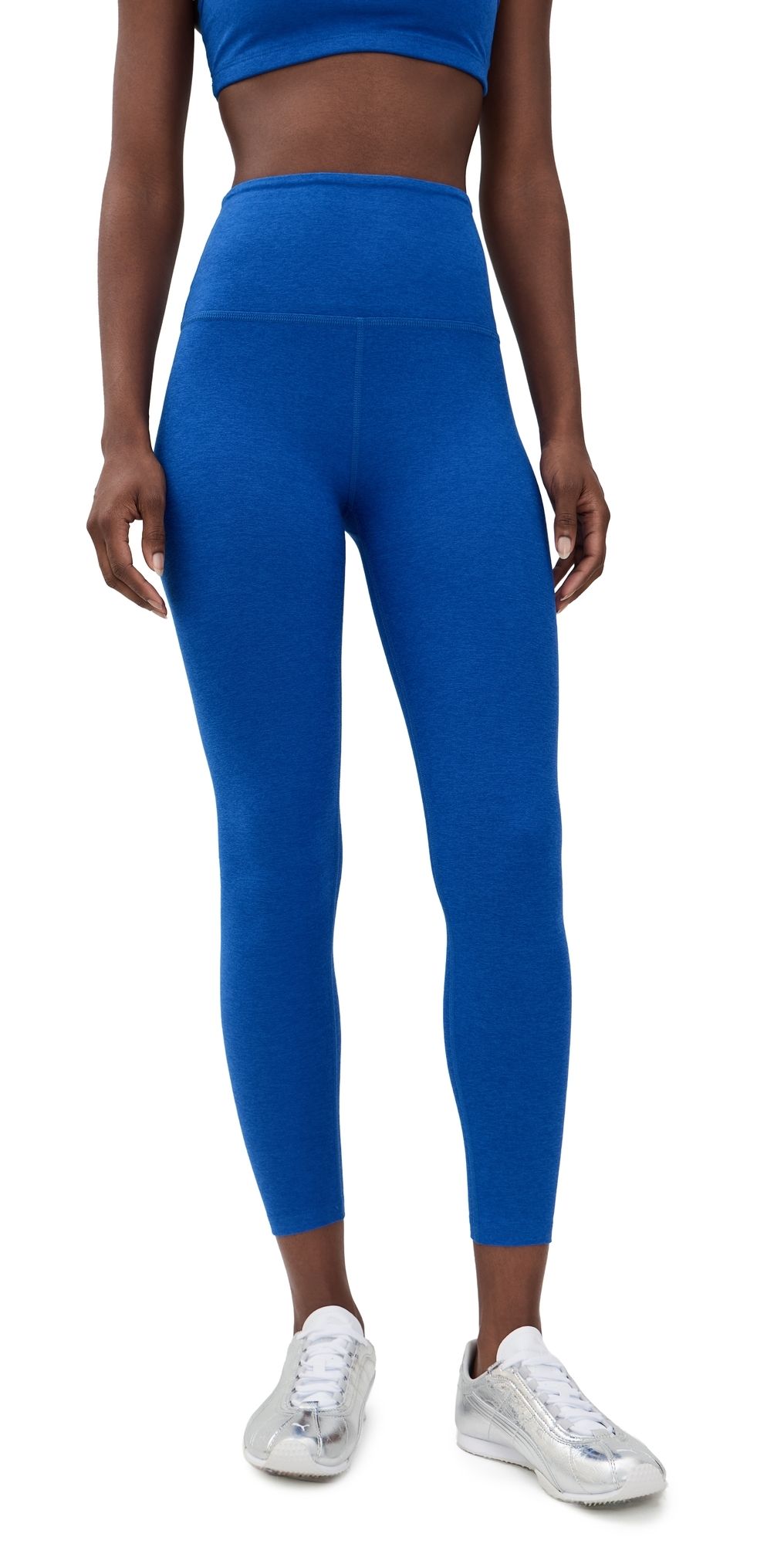 Beyond Yoga Spacedye Caught In The Midi High Waisted Leggings Ultra Blue Heather M