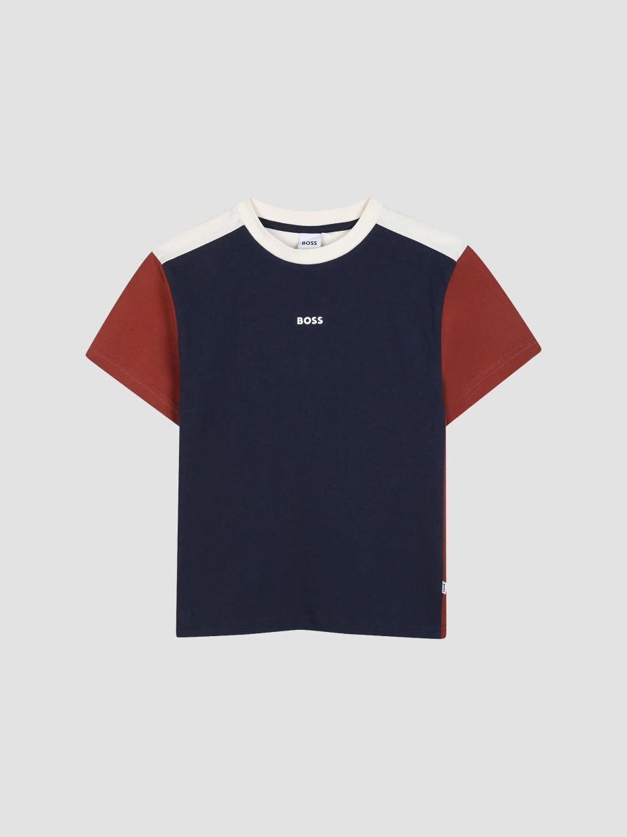 Boy's Little Boy's & Boy's Logo Colorblocked T-Shirt - Navy - Size 4