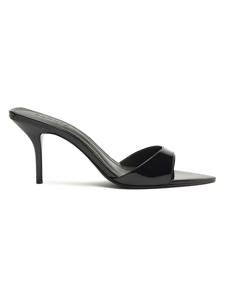 Women's Elodie 75MM Patent Leather Sandals - Black - Size 10