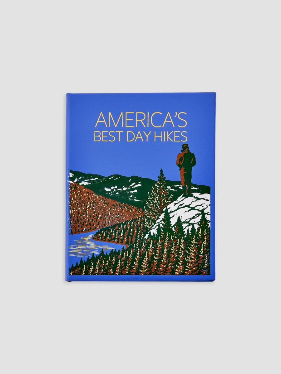 Graphic Image "America's Best Day Hikes" Leather-Bound Hardcover Book