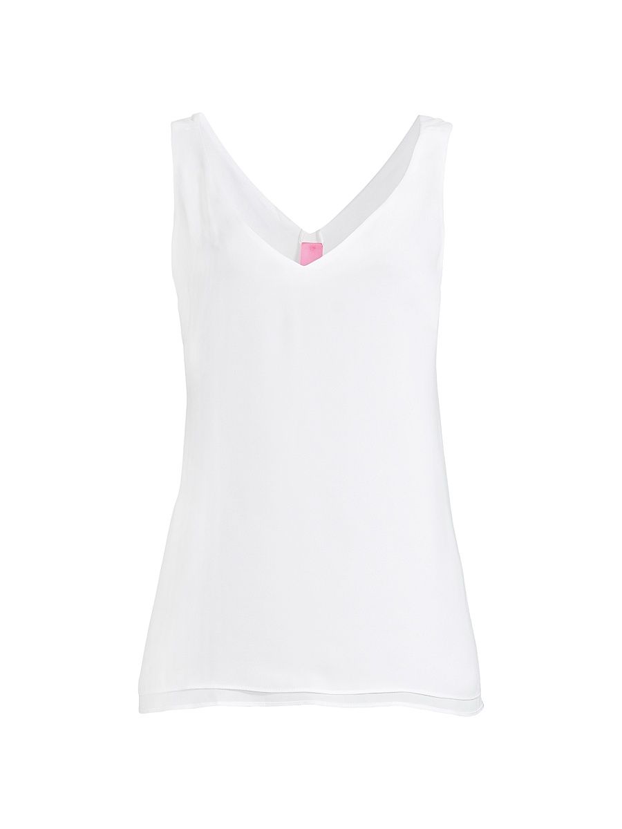Women's Florin V-Neck Tank Top - White - Size XL