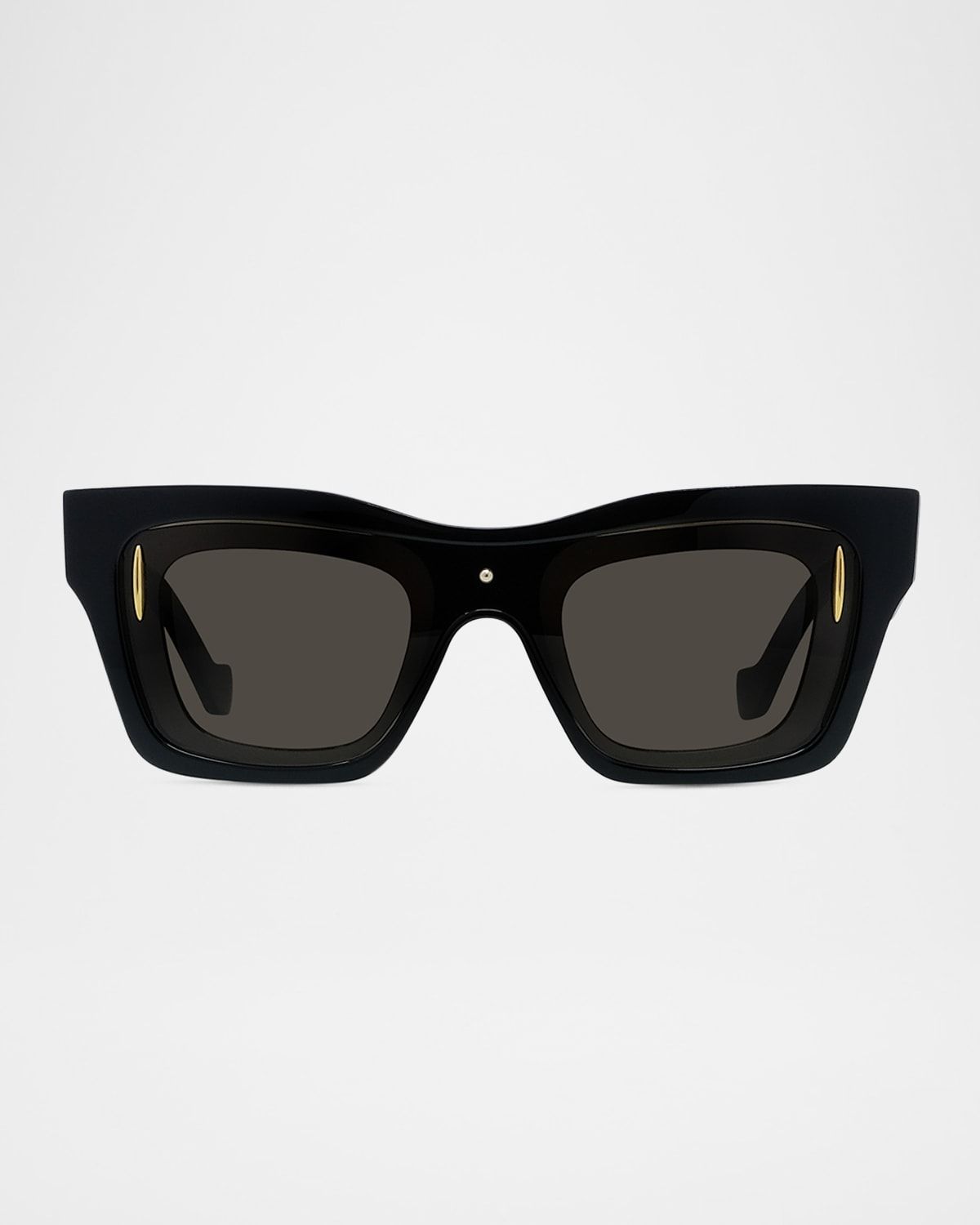 Men & apos;s Signature Layered Acetate Rectangle Sunglasses