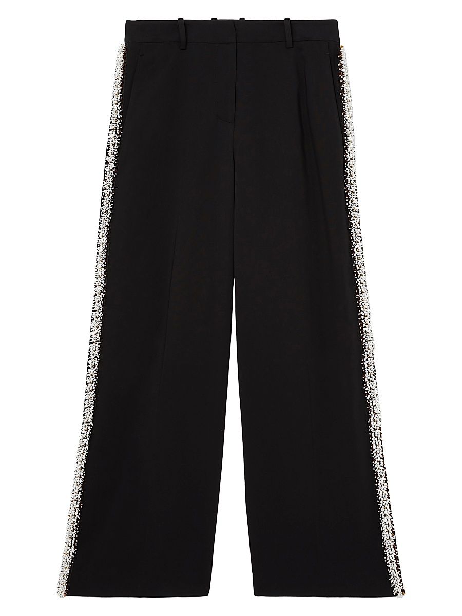 Women's Marcella Embellished Trousers - Black - Size 14