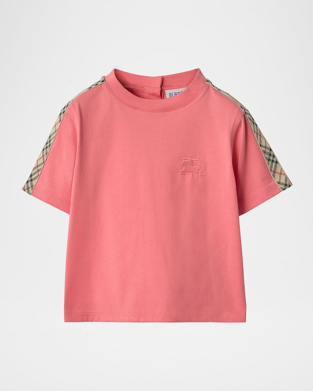 Kid & apos;s Check-Trim Cotton T-Shirt, Size 6M-36M