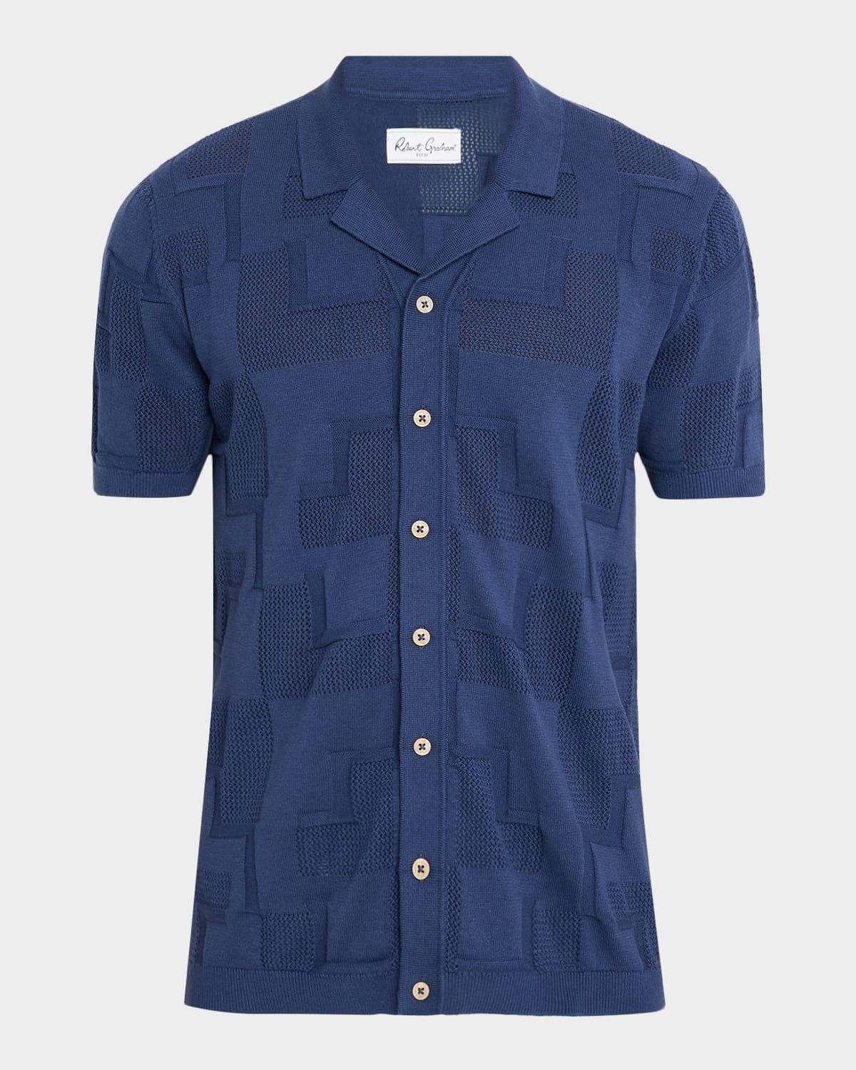Men & apos;s Drayford Jacquard Knit Short-Sleeve Shirt