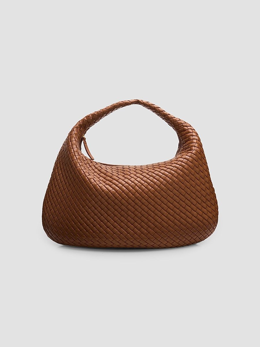 Bottega Veneta Women's Veneta Maxi Intrecciato-Leather Hobo Bag - Tannin Muse Brass