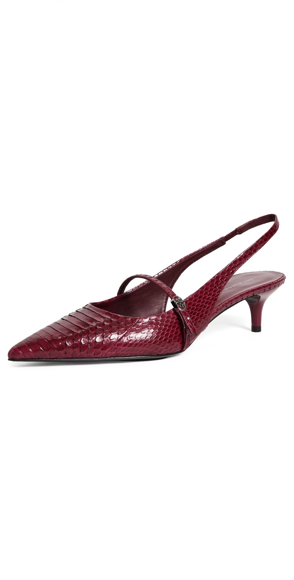 Tory Burch Double T Buckle Mary Jane Pumps Dark Raspberry 11