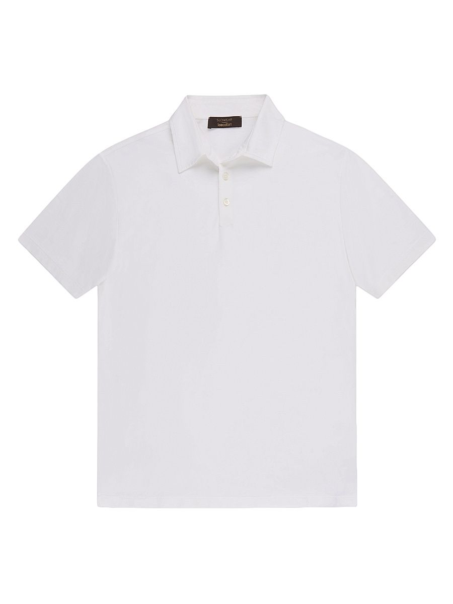 Men's Ice Short-Sleeve Cotton Polo Shirt - White - Size 36