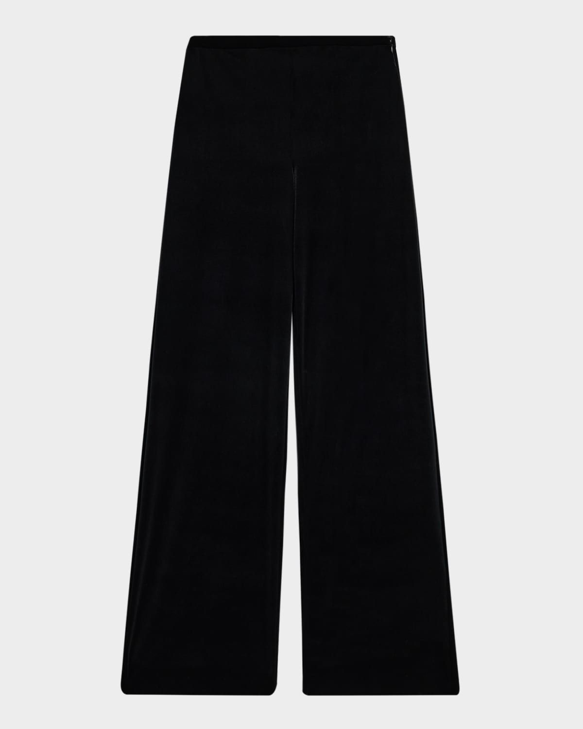 Wide-Leg Velvet Trousers
