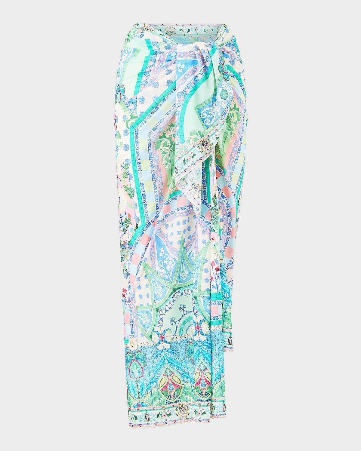 Midsummer Mosaics Multiwear Long Sarong Coverup