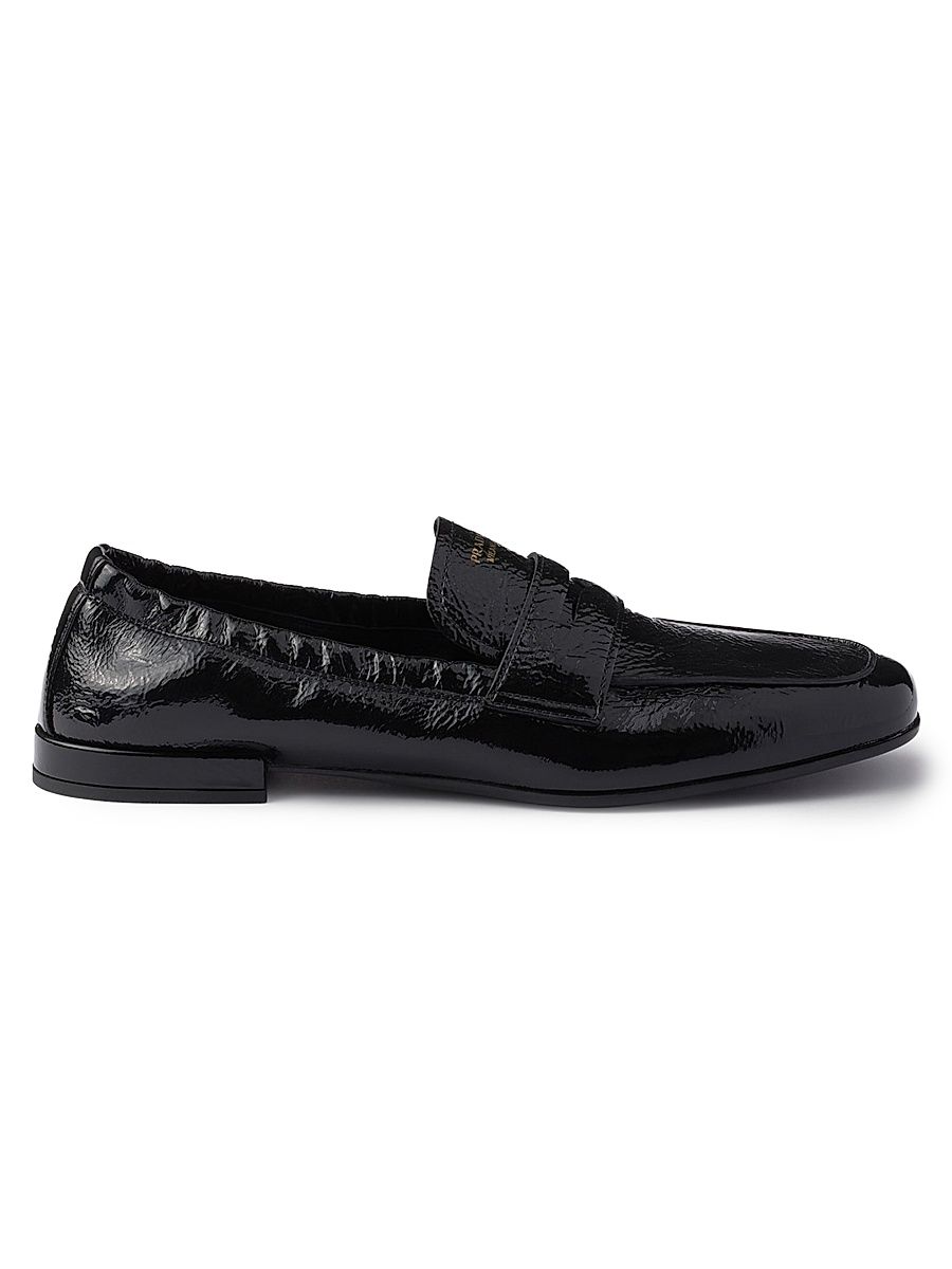 Women's Shuffle Patent Leather Loafers - Black - Size 11