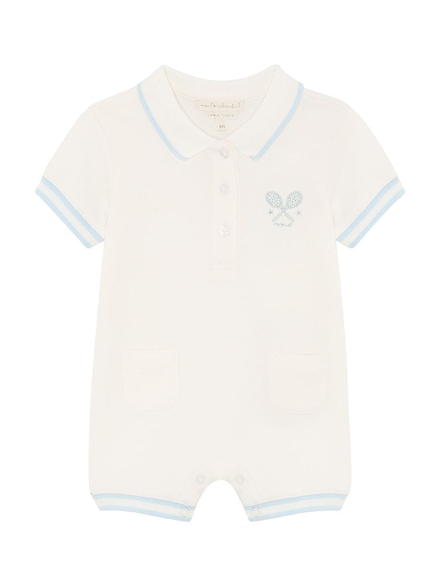 Baby Boy's Cory Embroidered Romper - Milky White - Size 18 Months