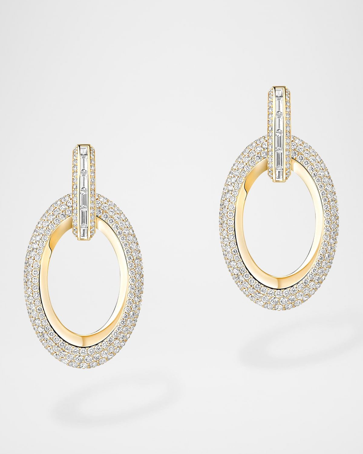 GROOVE 18K GOLD DIAMOND EARRINGS