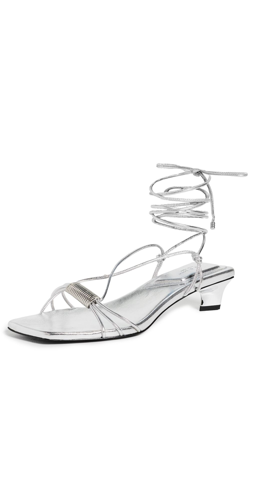 rag & bone Liv Strappy Sandals Silver 38
