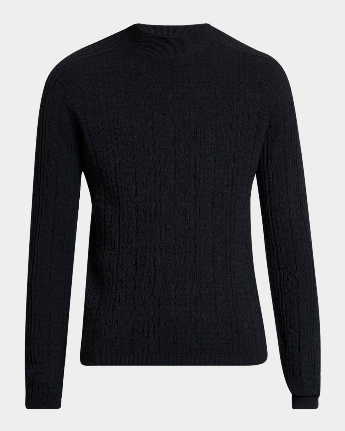 Men & apos;s Monogram Knit Mock Neck Sweater