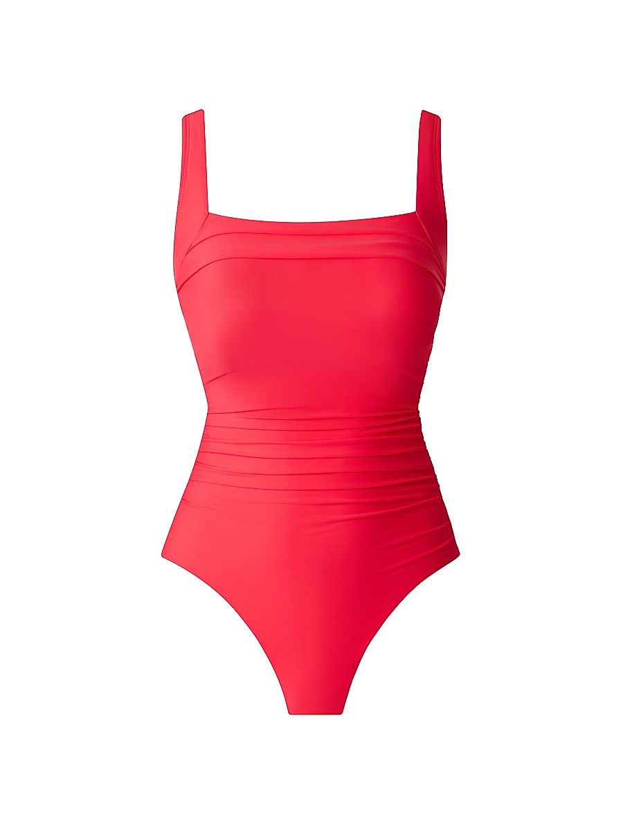 Women's Rock Solid Polaris One-Piece Swimsuit - Papaya Orange - Size 16
