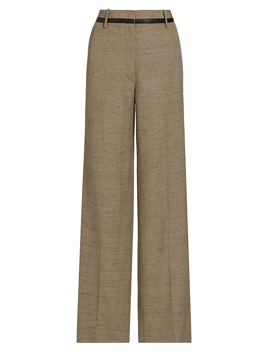 Proenza Schouler Women's Aidan Melangé Straight-Leg Pants - Bronze Multi - Size 0