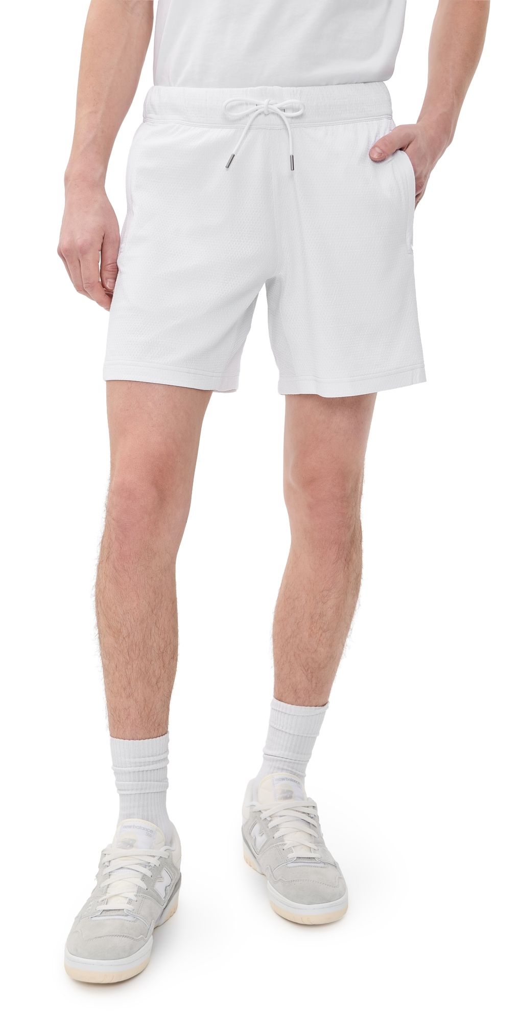 Reigning Champ Solotex Mesh Tiebreak Standard 7 Shorts White L