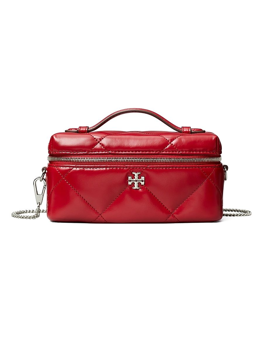 Women's Kira Diamond-Quilted Vanity Case - Red
