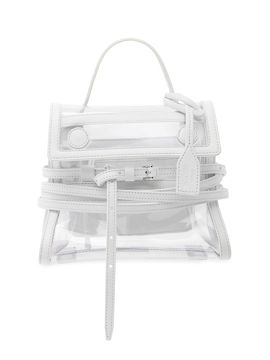 Women's Tie Me Transparent Top Handle Bag - Transparent