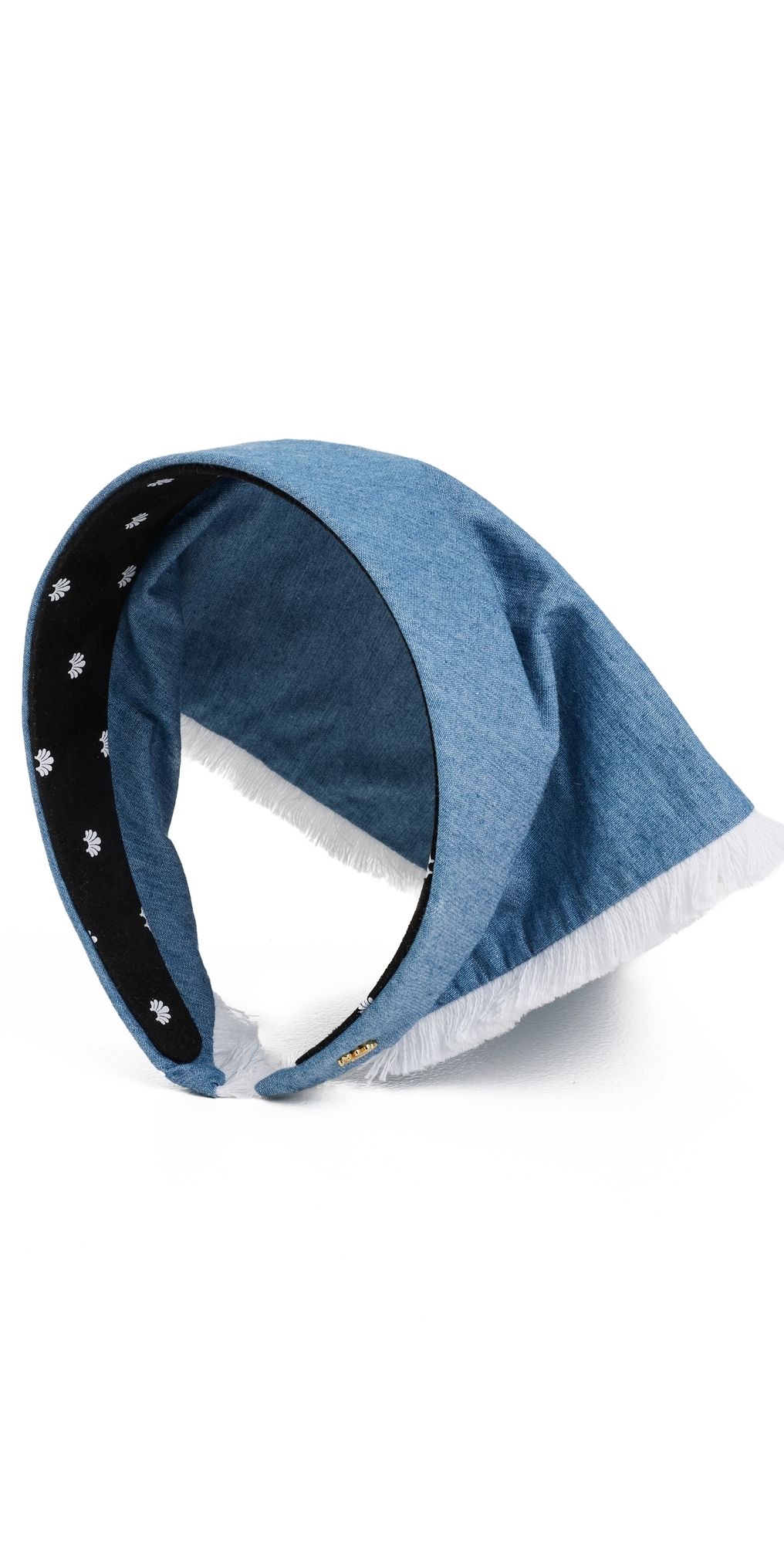 Lele Sadoughi Jackie Chambray Hankerchief Headband Light Denim One Size