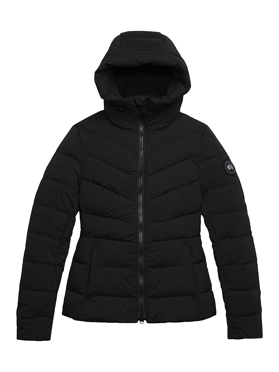 Women's Clair Chevron Quilted Slim-Fit Jacket - Black Noir - Size Medium