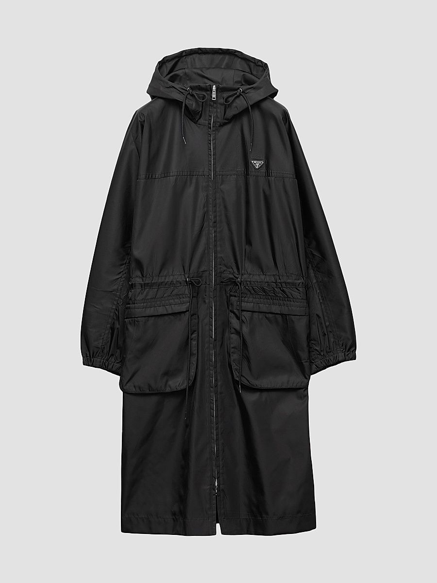 Women's Nylon Rain Jacket - Black - Size 8
