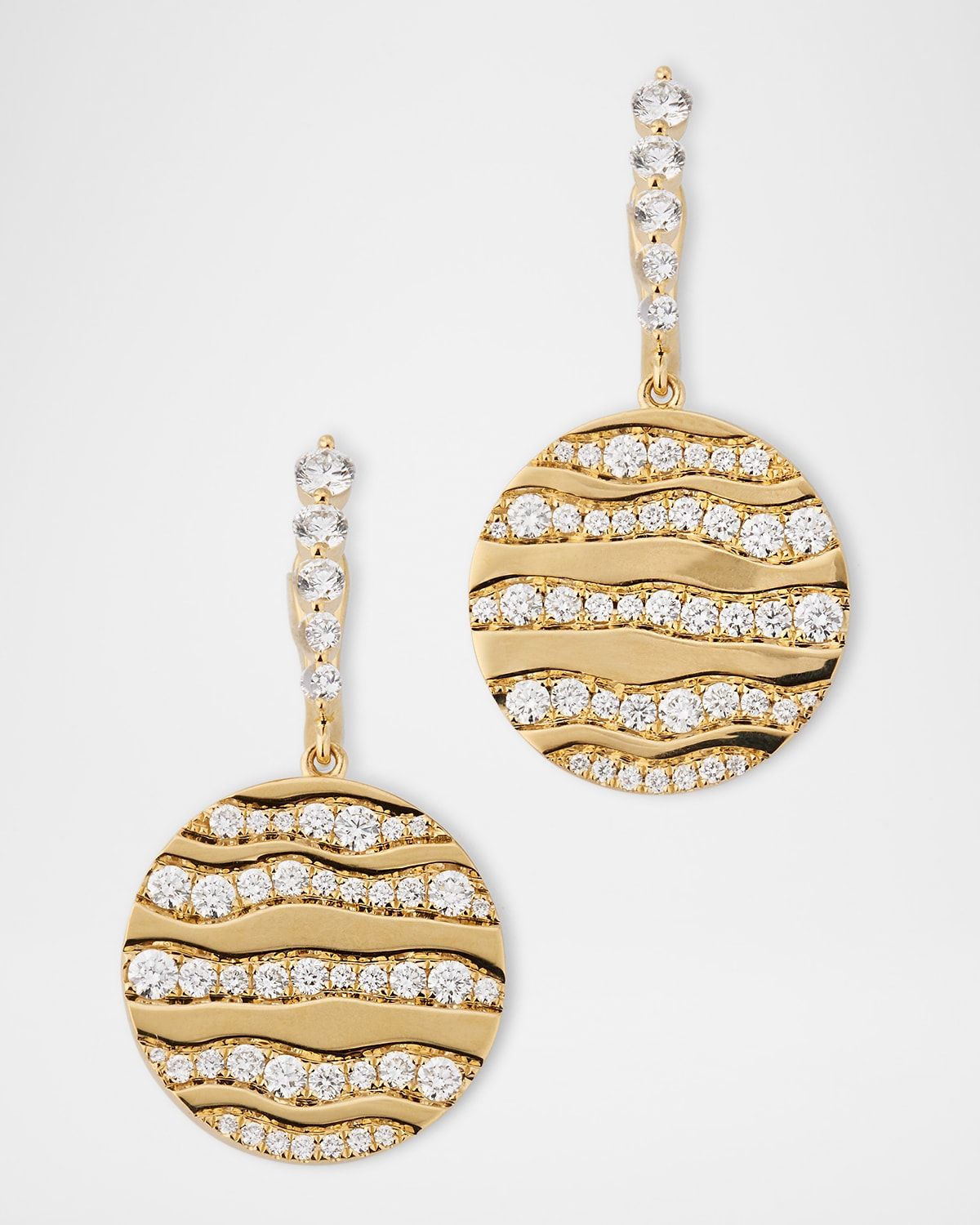 18K Yellow Gold Alma Dos Rio Diamond Earrings