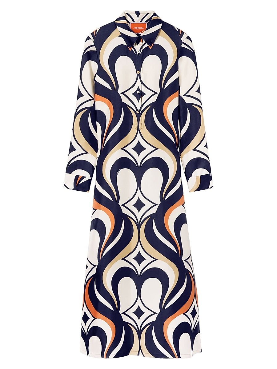 Women's Chemise Swing Dress - Jive Macro White - Size XS