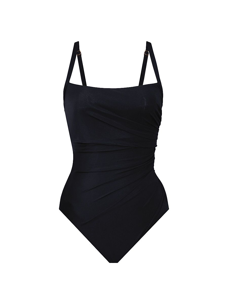 Women's Starr Gathered One-Piece Swimsuit - Black - Size 6
