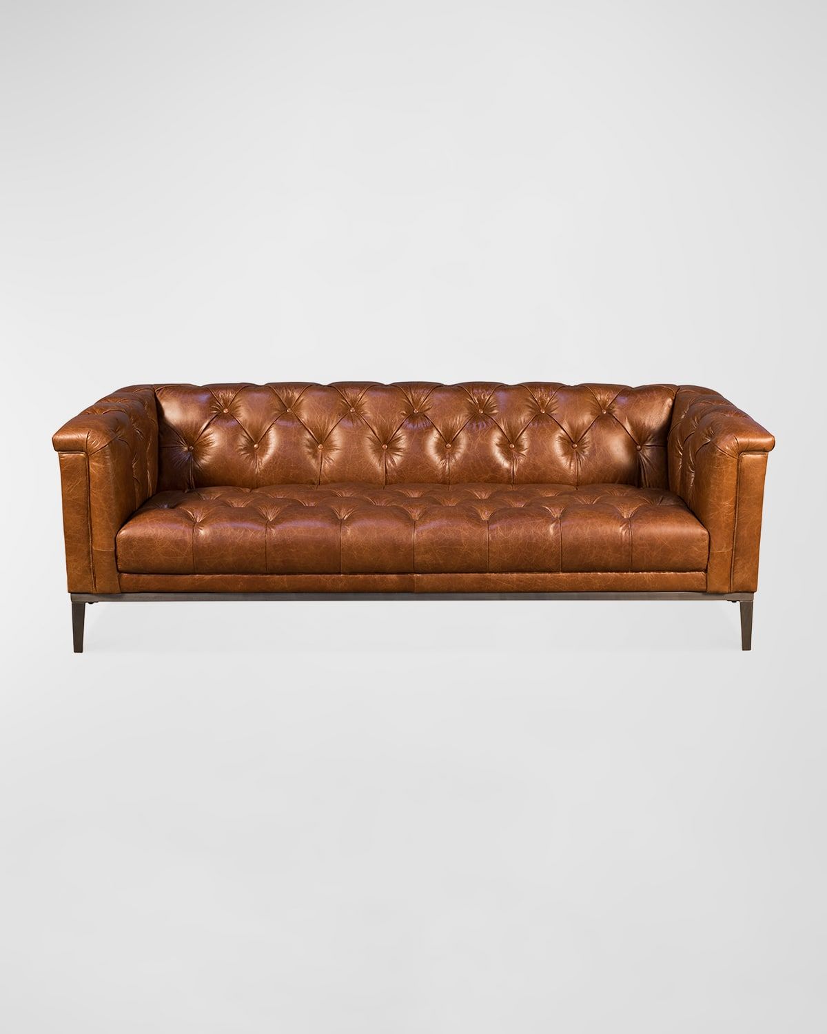 Cuba Leather Chesterfield Sofa - 88"