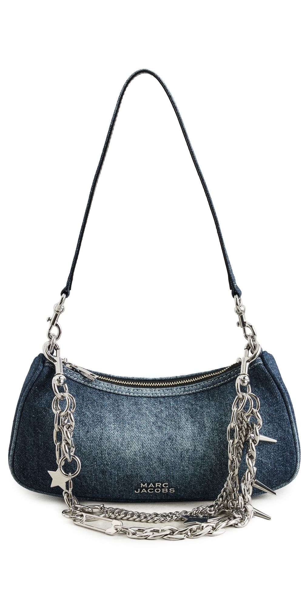 Marc Jacobs The Faded Denim Charm Shoulder Bag Faded Vintage Indigo One Size
